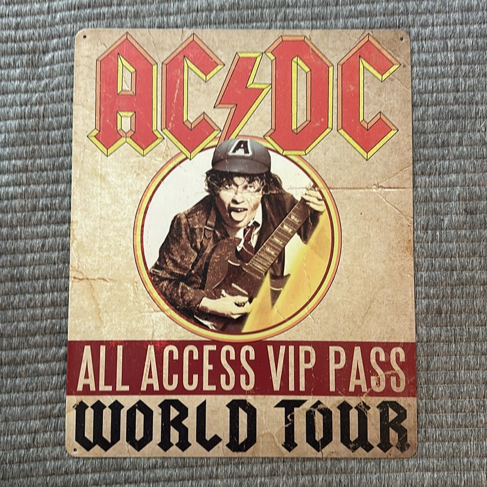 AC/DC metal sign wall art decor